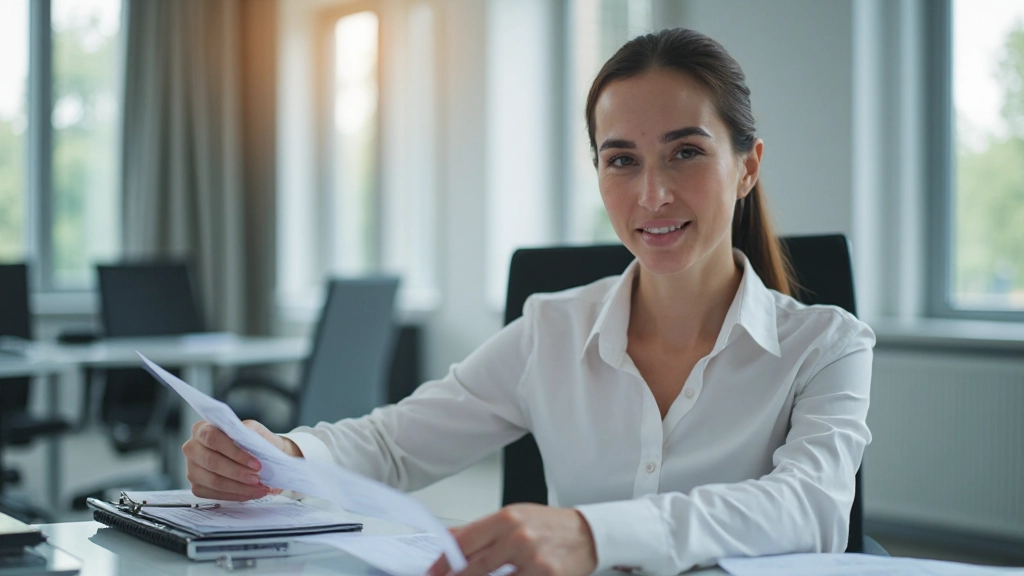 Бухгалтер изучает финансовые отчеты и анализирует метрики компании