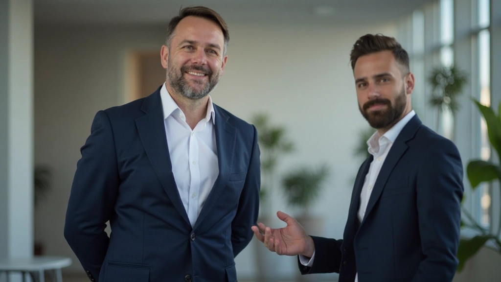 Финансовый консультант обсуждает варианты финансирования с предпринимателем