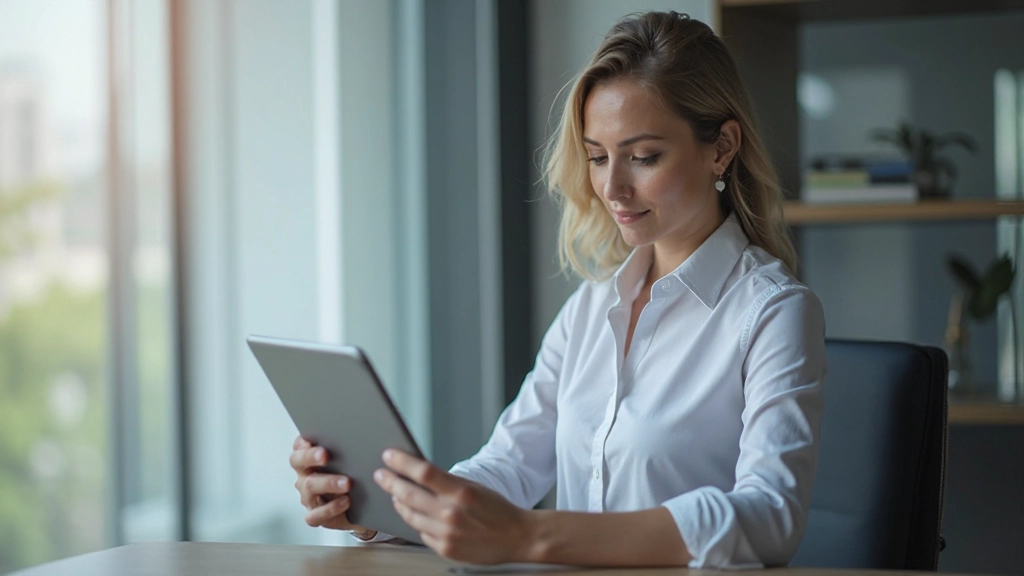 Женщина-менеджер обсуждает модели развития бизнеса с коллегами